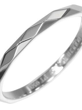 Boucheron Faceted small Ring Pt950Platinum #7.8(US Size) 2.81g mens